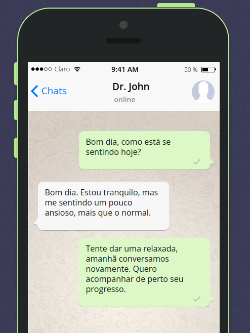 Exemplo de Conversa de Acompanhamento